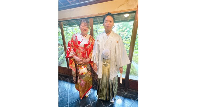 水琴亭　岐阜　色打掛　紋付袴